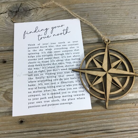 Compass Finding Your True North Story Card Ornament - Picture 5 of 5